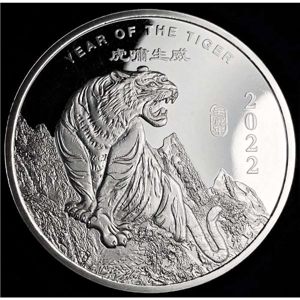 2022 Year Of The Tiger Proof 2 ozt .999 Silver
