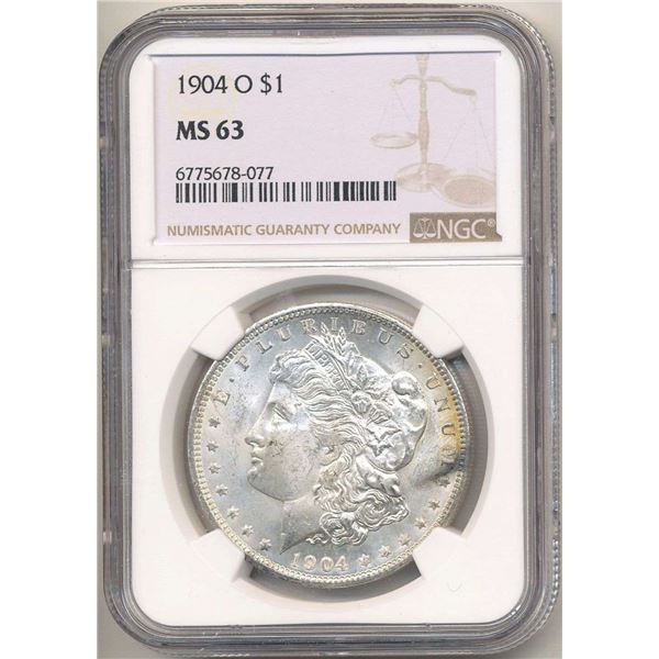 1904-O Morgan Silver Dollar NGC MS63