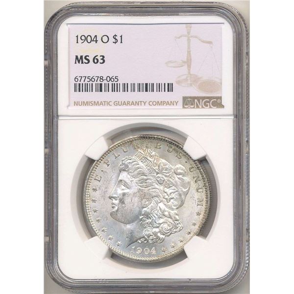 1904-O Morgan Silver Dollar NGC MS63