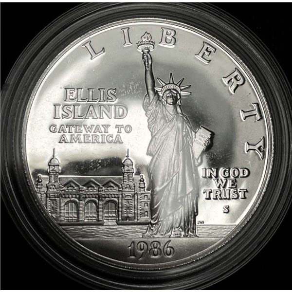 1986-S Statue of Liberty Proof Silver Commemorative Dollar