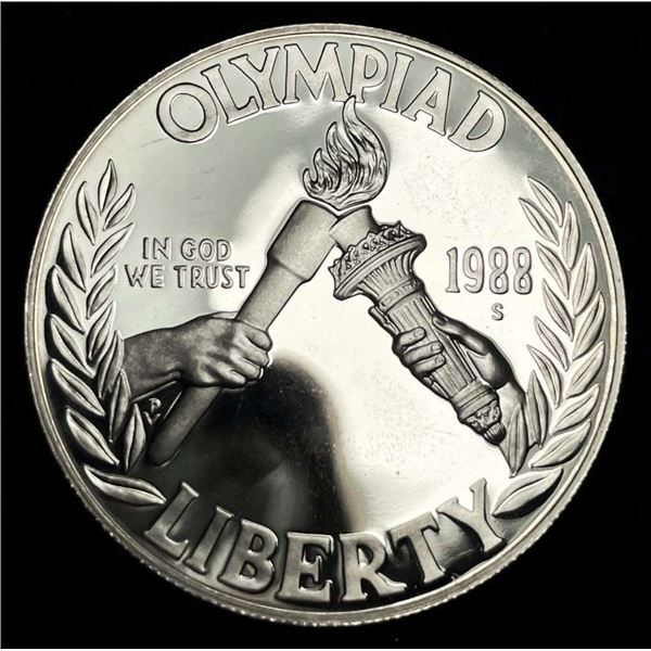 1988-S Olympic Proof Silver Commemorative Dollar