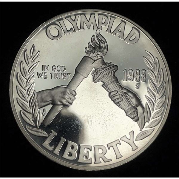 1988-S Olympic Proof Silver Commemorative Dollar