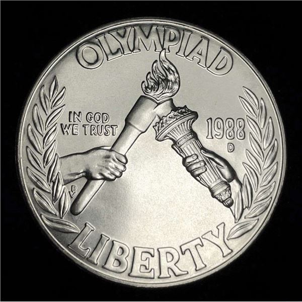 1988-D Olympic Silver Commemorative Dollar