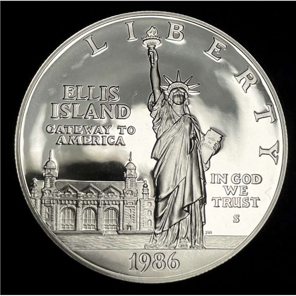 1986-S Statue of Liberty Proof Silver Commemorative Dollar