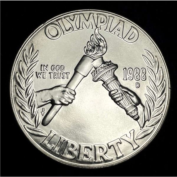 1988-D Olympic Silver Commemorative Dollar