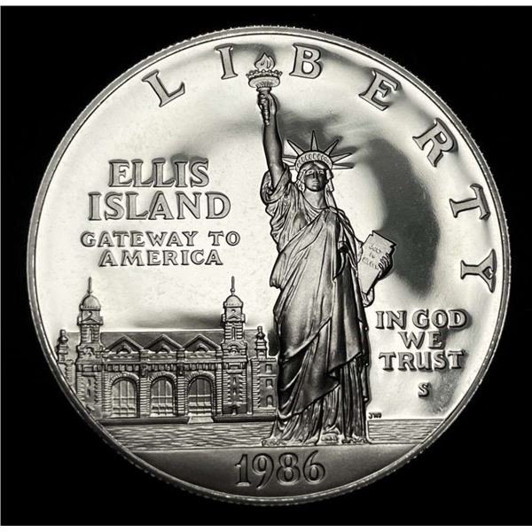 1986-S Statue of Liberty Proof Silver Commemorative Dollar