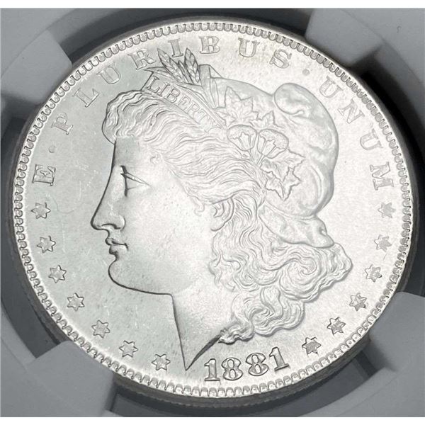 Premium Quality 1881-S Morgan Silver Dollar NGC MS65