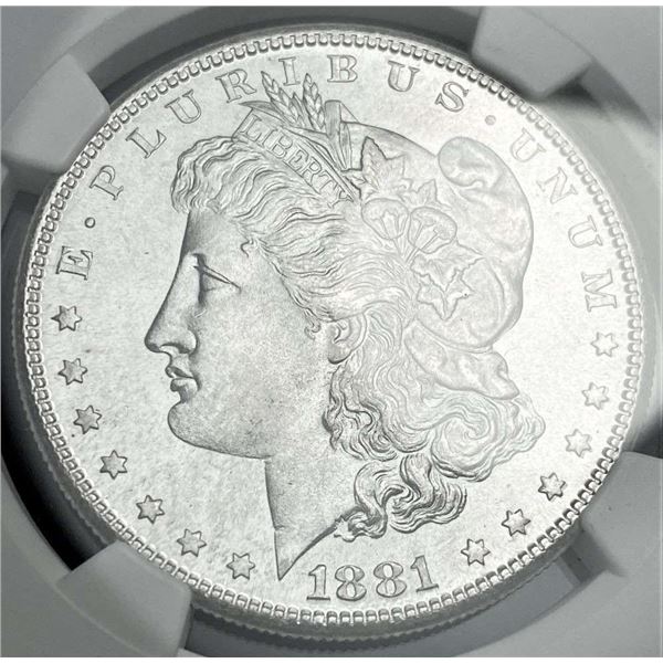 Premium Quality 1881-S Morgan Silver Dollar NGC MS65+