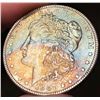 Image 1 : Exquisite Colorful Toning 1887 Morgan Silver Dollar MS64