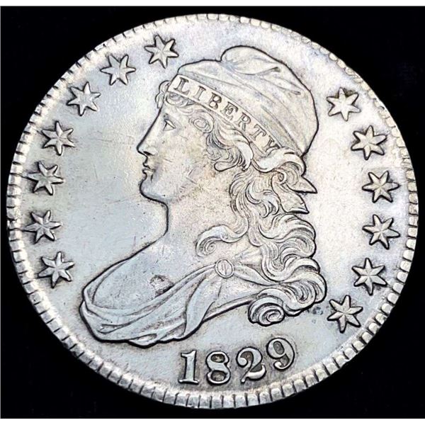 1829 Capped Bust Half Dollar AU58