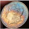 Image 1 : Exquisite Colorful Toning 1887 Morgan Silver Dollar MS65