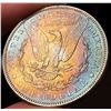 Image 2 : Exquisite Colorful Toning 1887 Morgan Silver Dollar MS65