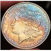 Image 3 : Exquisite Colorful Toning 1887 Morgan Silver Dollar MS65
