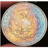 Image 4 : Exquisite Colorful Toning 1887 Morgan Silver Dollar MS65