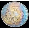 Image 6 : Exquisite Colorful Toning 1887 Morgan Silver Dollar MS65