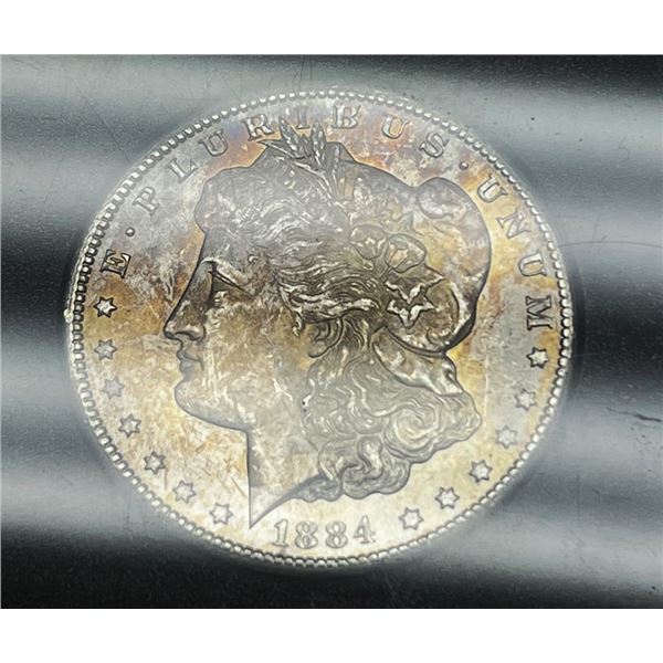 Exquisite Color 1884-CC Morgan Silver Dollar MS63 GSA
