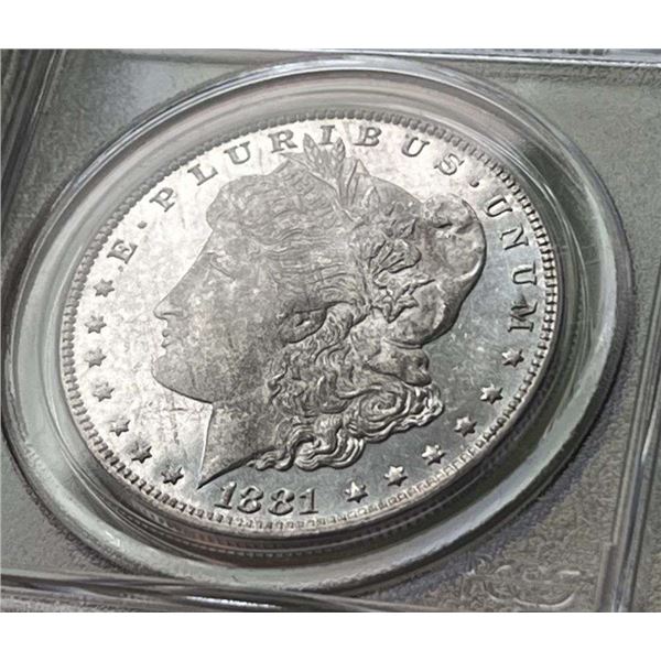 1881-O Morgan Silver Dollar PCGS MS64 DMPL Obv.
