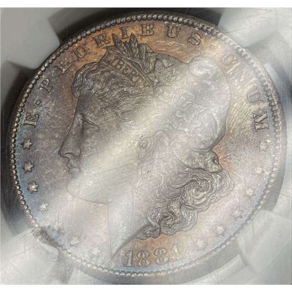 Exquisite Rich Color 1881-CC Morgan Silver Dollar NGC MS64