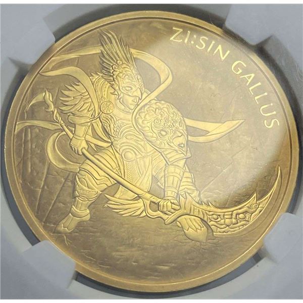 2017 South Korea .999 Gold 31g Zi:Sin Gallus "1 Clay" NGC MS70