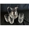 Image 1 : Crystal Pitcher and Glass Set