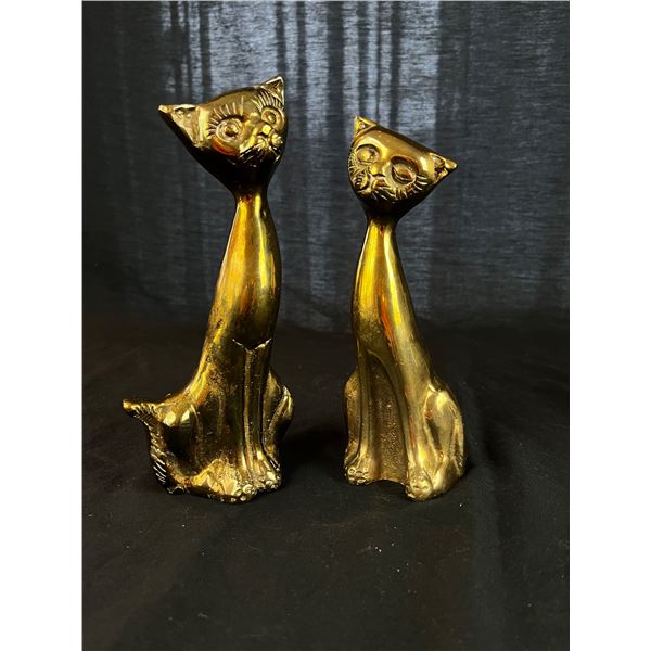 Brass Feline Sculptures