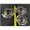 Image 2 : Diamond Shaped Crystal Ashtrays