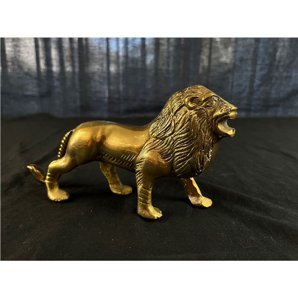 Brass Lion Sculpture