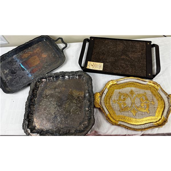 Vintage Serving Tray Lot