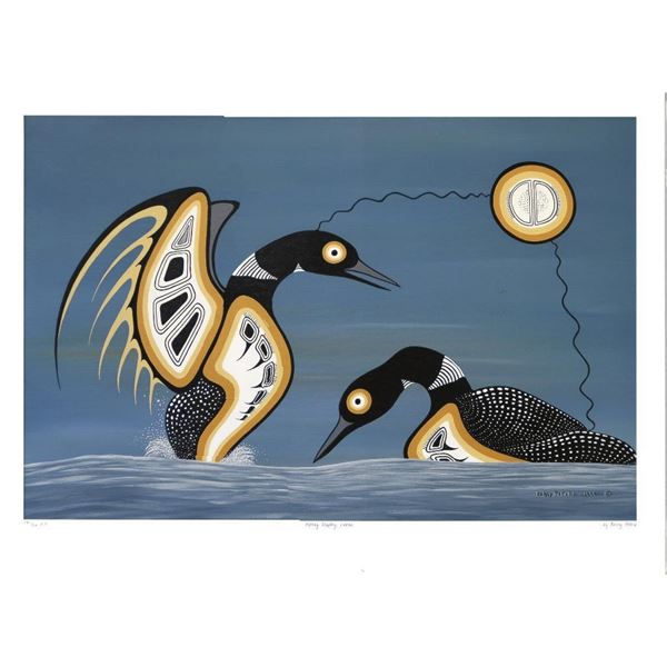Barry Peters (1958-) Red Lake, ON. 'Woodland Artist' Mating Display ...
