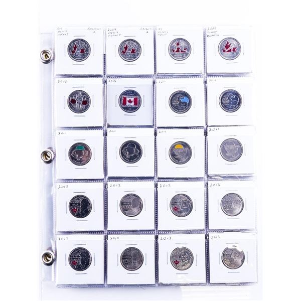 Collection - 64 Canada, 25 Cent Coins w/ Special Issues