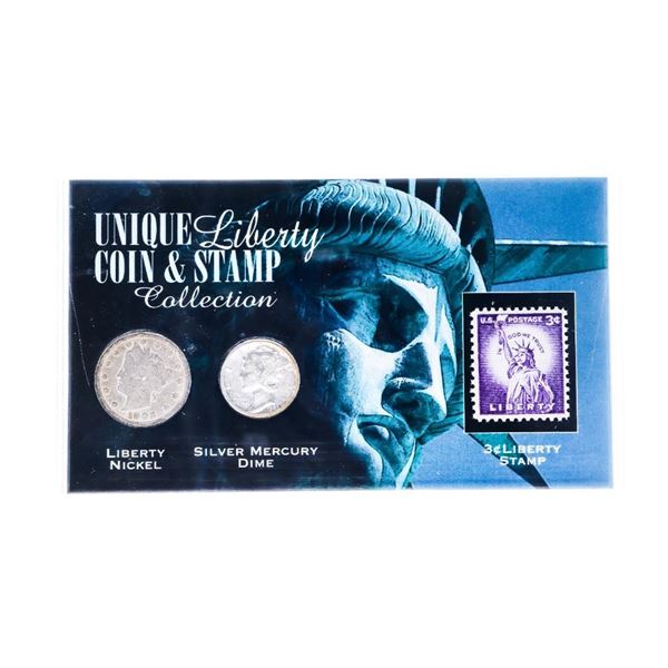Unique LIBERTY Coins and Stamp of the 20th Century Including a 90