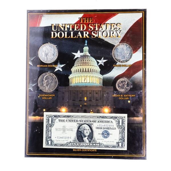 The United States Dollar Story Display Case Note Silver Coins the-united-states-dollar-story-display-case-note-silver-coins