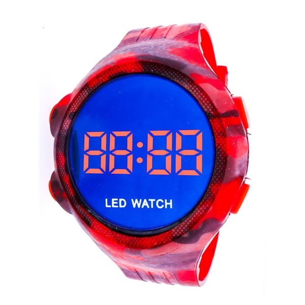 LED Watch, Large Dial, Multi Function Orange