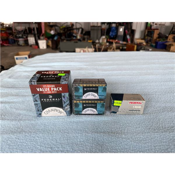 .22 AMMO LOT 665 ROUNDS