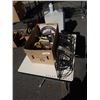 Image 1 : BOX OF SPRINKLERS, METAL WALL PLANTERS AND MORE