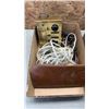 Image 2 : WOOD CRATE OF METAL BOXES, TRAIN CONTROLLER AND MORE