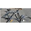 Image 2 : KONA BIKE FRAME WITH VINTAGE WHEEL SPLASH GUARDS, BIKE TIRE AND FRICTION POWERED HEADLIGHT