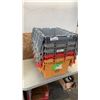 Image 1 : 5 STACKABLE TOTES W/ BUILT IN LIDS
