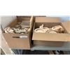 Image 1 : 2 BOXES OF LIDDED GLASS AND CERAMIC CANNISTERS, AND KITCHEN ITEMS