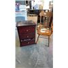 Image 1 : PRESSBACK CHAIR AND 3 DRAWER NIGHTSTAND