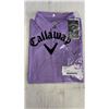 Image 1 : NEW CALLAWAY MENS GOLF SHIRT - SIZE MEDIUM, PURPLE, RETAIL $89