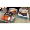 Image 1 : LOT OF NEW KITCHEN ITEMS - CREPE MAKER, SKEWER RACK, UTENSIL BIN, MUG, AND SHAKE CONTAINER
