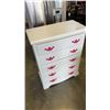 Image 2 : PAINTED WHITE 5 DRAWER DRESSER