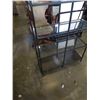 Image 2 : BLACK STORAGE SHELF WITH GLASS SHELVES