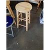Image 2 : 2 WOOD STOOLS AND FOLDING STOOL