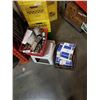 Image 1 : BASKET OF CHAIN AND BOX OF DRYWALL CORNER FLEX TAPE