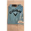 Image 1 : NEW CALLAWAY MENS GOLF SHIRT - SIZE LARGE, BLUE GROTTO, RETAIL $89