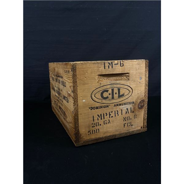 C-I-L Dominion Ammunitiion Wooden Box