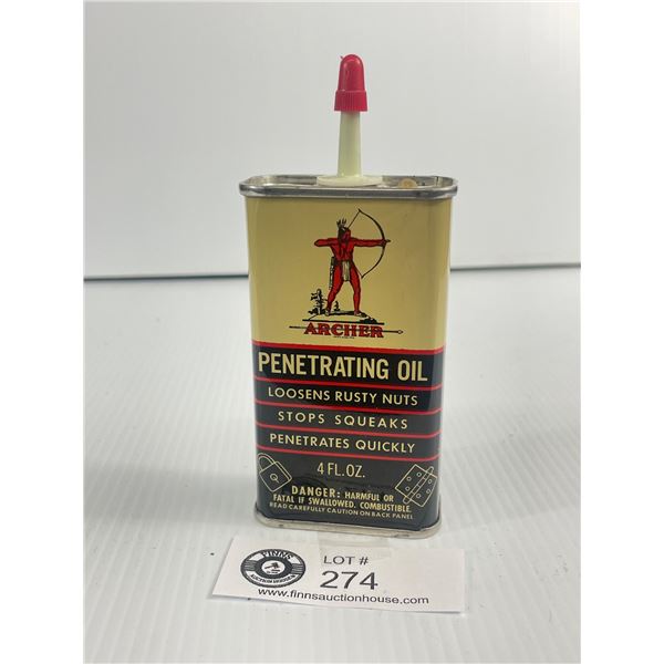 Archer's Penetrating Oil Tin w/Contents