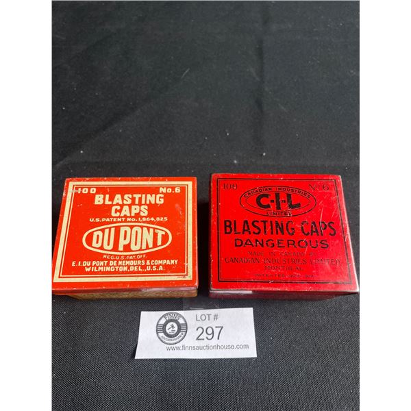 2 Empty C-I-L & DuPont  Blasting Tins